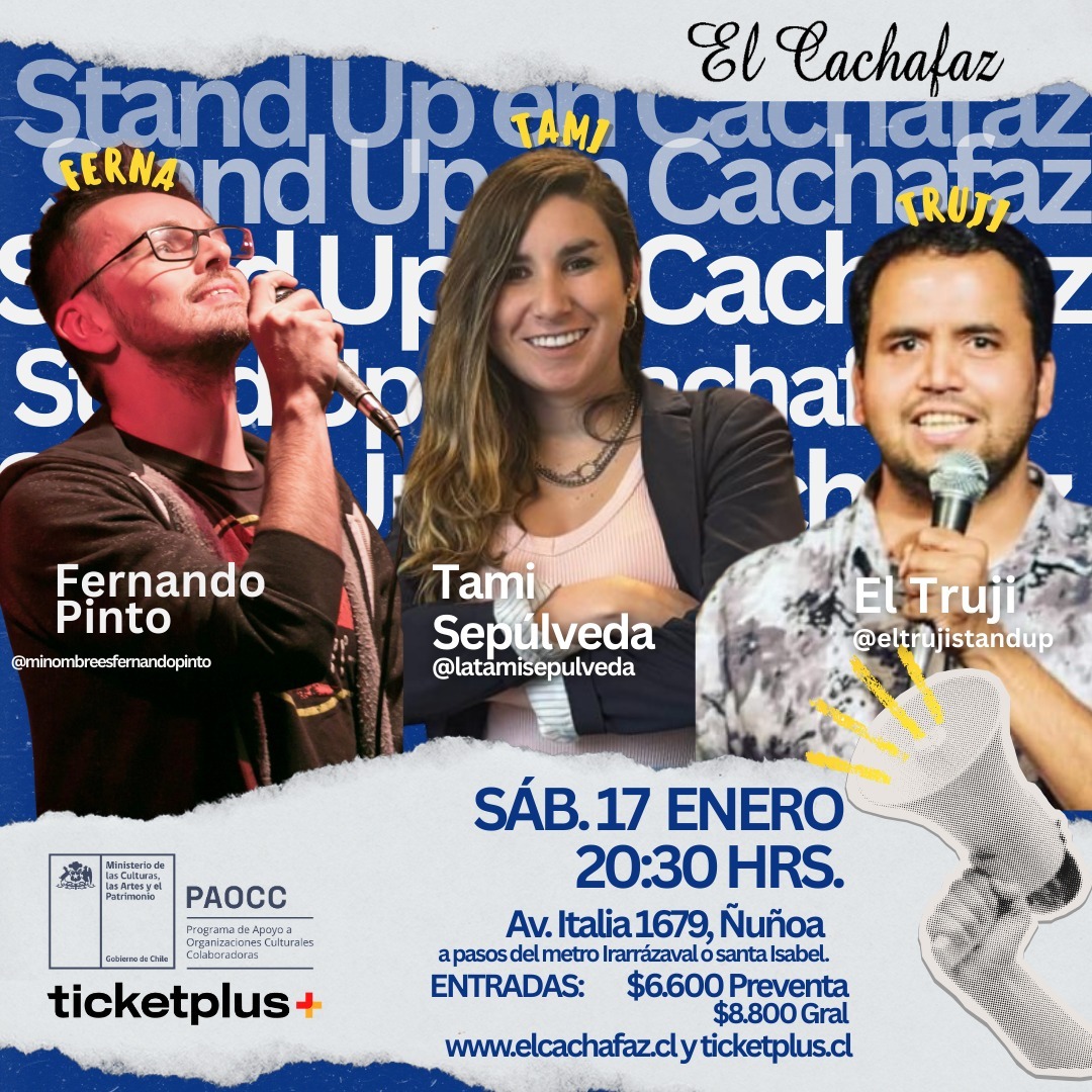 Show de Stand up-Comedia Chilena- Sabado 17 Enero 20:30hrs