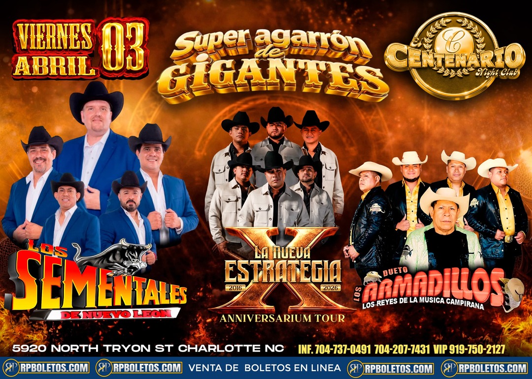 Sementales de Nuevo Leon-La Nueva Estratégia-Los Armadillos-Centenario-Charlotte NC