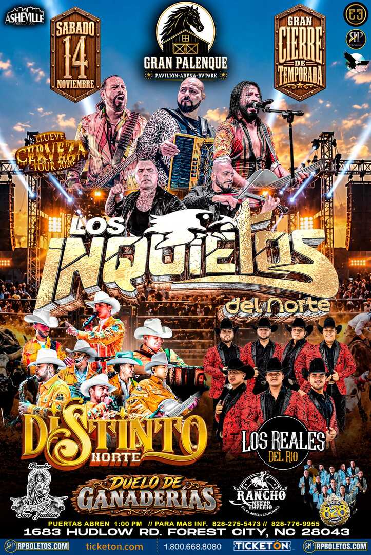 Inquietos-Distinto Norte-Reales del Rio-Forest City NC