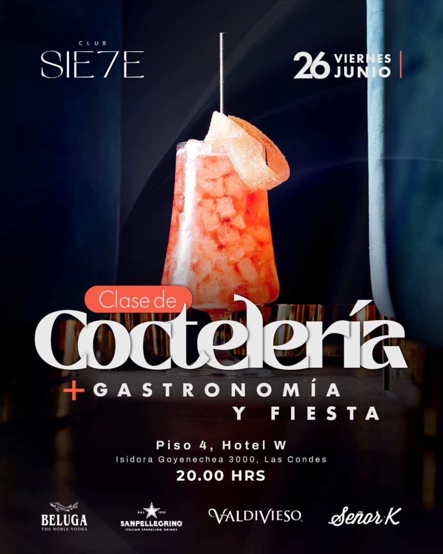 CLASES DE COCTELERÍA + FIESTA ★ VIERNES 26 JUNIO ★ Club Siete 