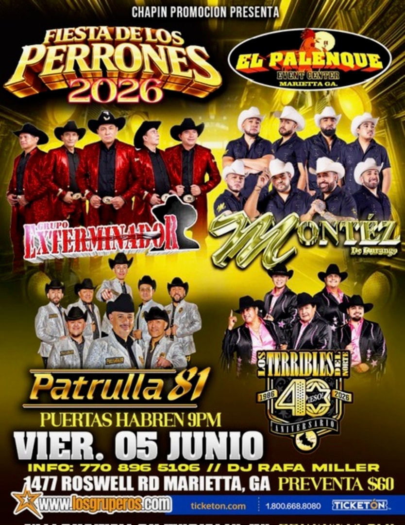 Fiesta de los Perrones-Grupo Exterminador-Montez de Durango-Patrulla 81-Los Terribles del Norte-El Palenque