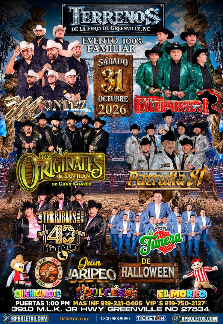 Montez de Durango-Exterminador-Originales-Patrulla-Terribles-Greenville NC