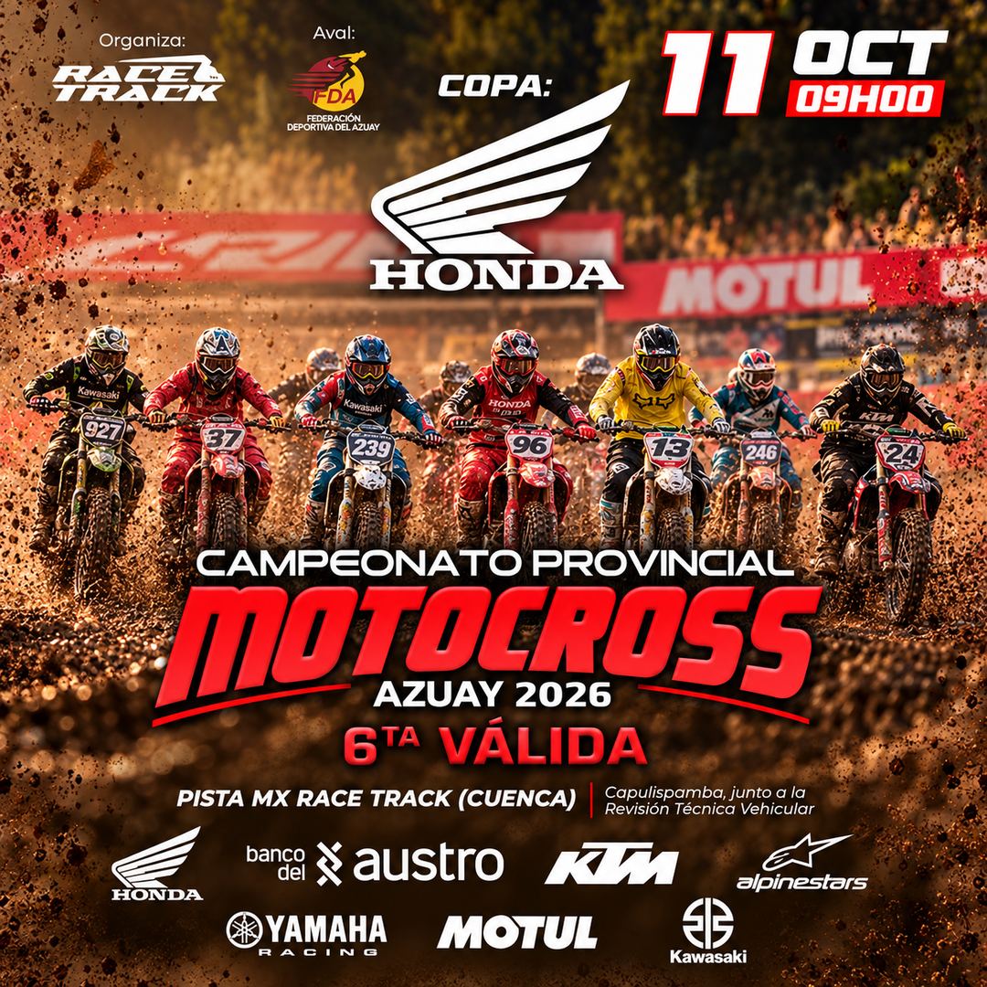 CAMPEONATO PROVINCIAL DE MOTOCROSS AZUAY 2026 6TA VÁLIDA