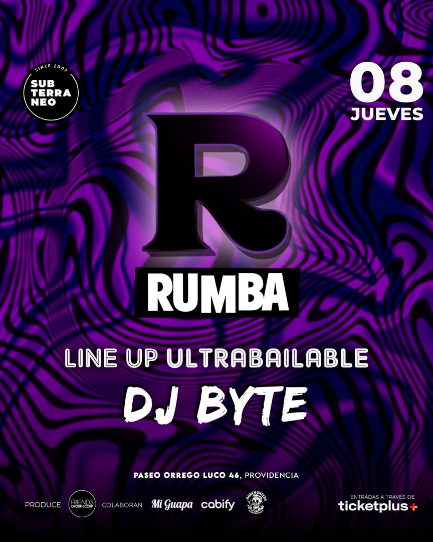RUMBA Full Ultrabailable ★ JUEVES 08 ENERO ★ Club Subterráneo (+21M & +23H)