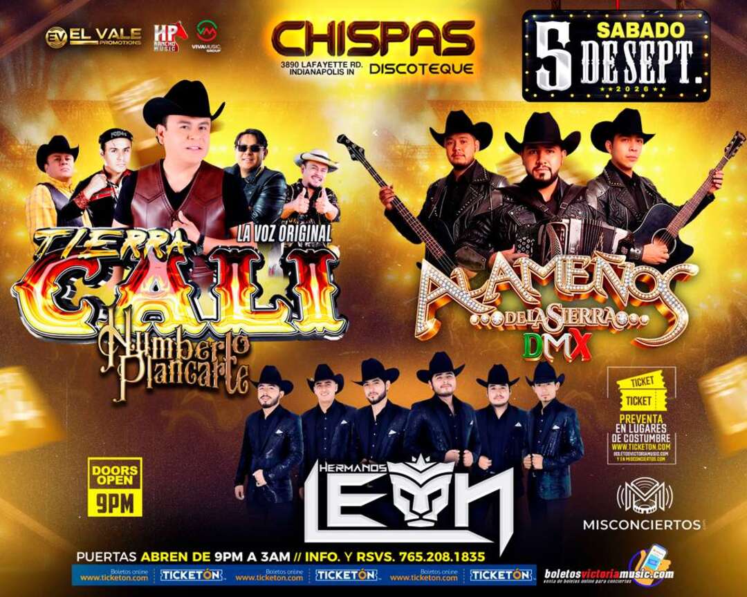 Tierra Cali de Humberto Plancarte-Los Alamenos de la Sierra DMX-Los Hermanos Leon-Chispas