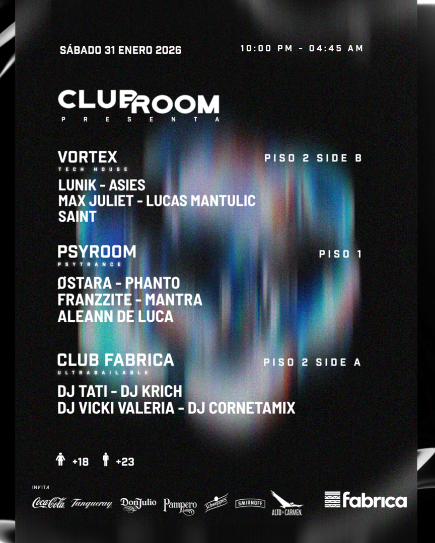 Clubroom Presenta @ Sábado 31 Enero