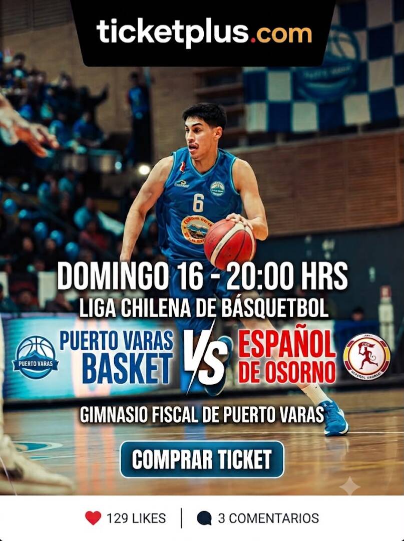 Puerto Varas Basket vs Español de Osorno / LNB / Liga Chery By Cecinas Llanquihue 2026