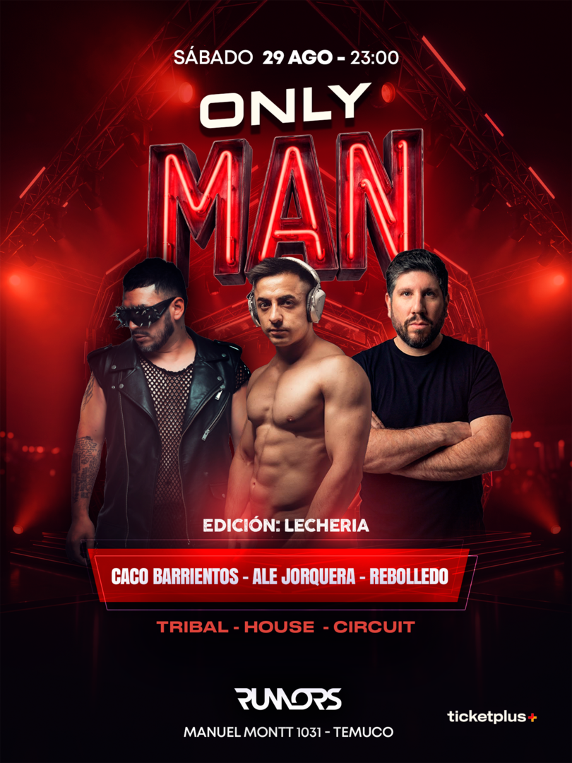ONLY MAN - 29 DE AGOSTO - 23:00 RUMORS