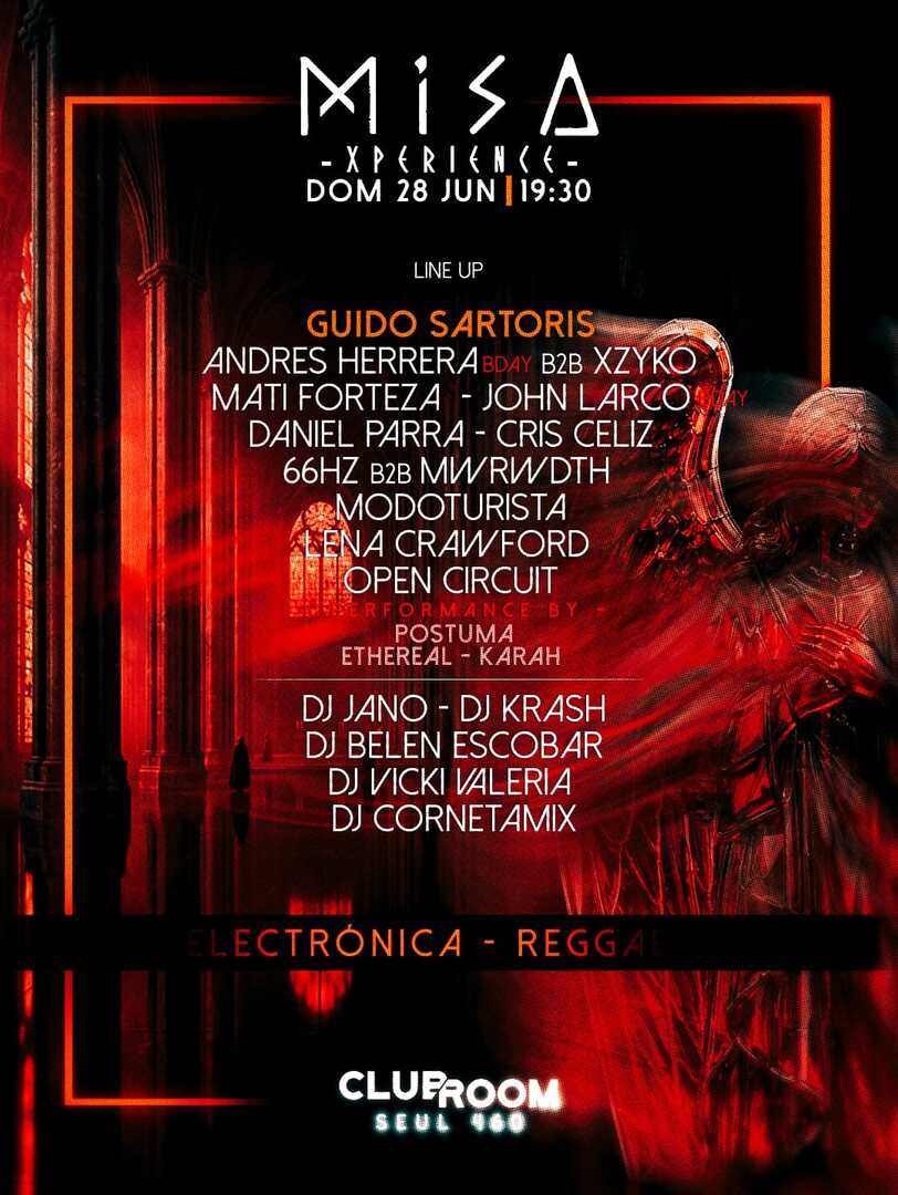Misa Xperience 12hrs de musica Santiago @Domingo 28 Junio