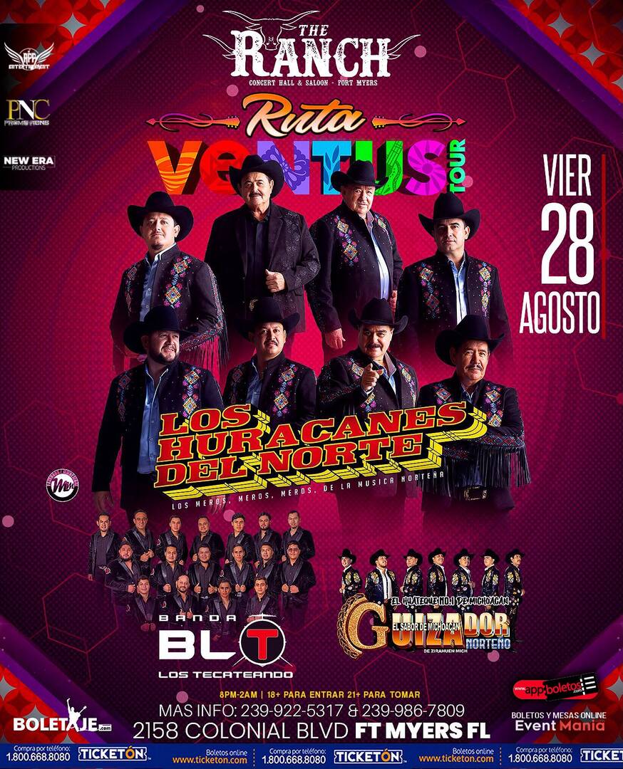 Los Huracanes del Norte-Banda BLT Los Tecateando-Guizador Norteno-The Ranch
