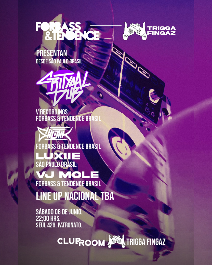 Clubroom Presenta Forbass & Tendance @ Sábado 06 Junio