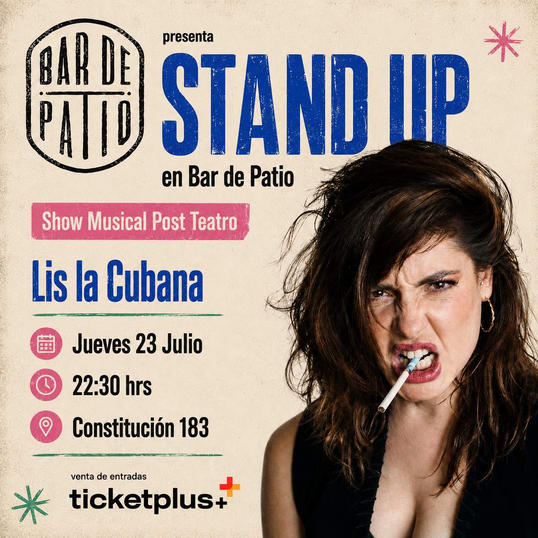 STAND UP EN BAR DE PATIO: SHOW DE HUMOR MUSICAL CON LIS LA CUBANA