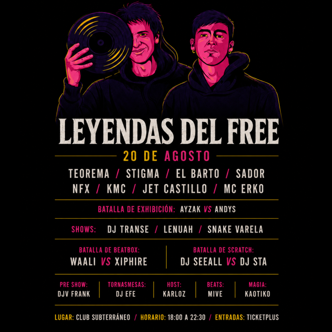 LEYENDAS DEL FREE 🎵 JUEVES 20 AGOSTO ★ Club Subterráneo