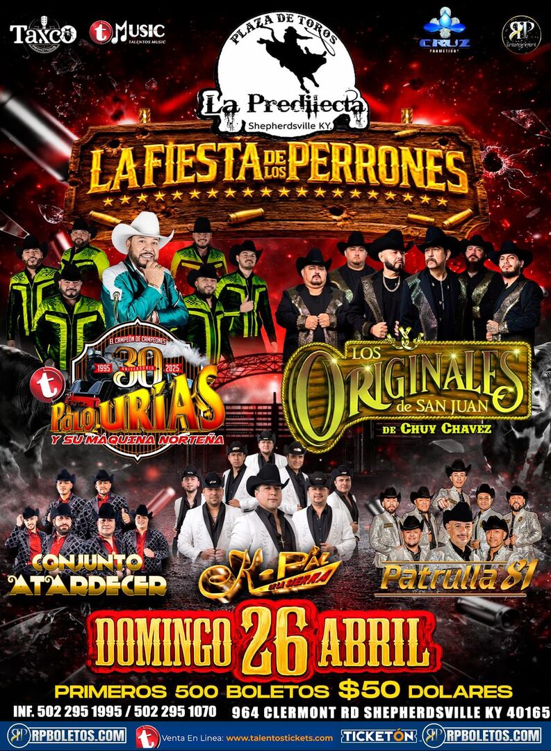 Polo Urias y su Maquina Nortena-Los Originales de San Juan-Conjunto Atardecer-K-Paz de la Sierra-Partrulla 81-La Predilecta