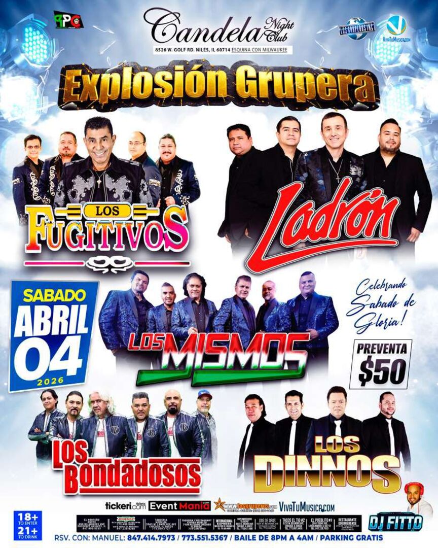 Los Fujitivos-Ladron-Los Mismos-Los Bondadoso-Los Dinnos-Candela Night Club