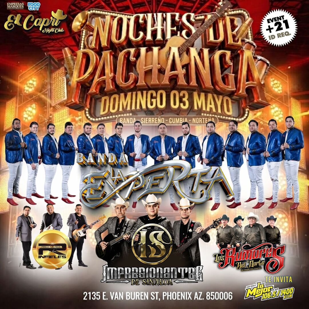 Noche de Pachanga-Banda La Experta-Richard y Los Infieles-Los Irresistibles de Sinaloa-Los Rumores del Norte