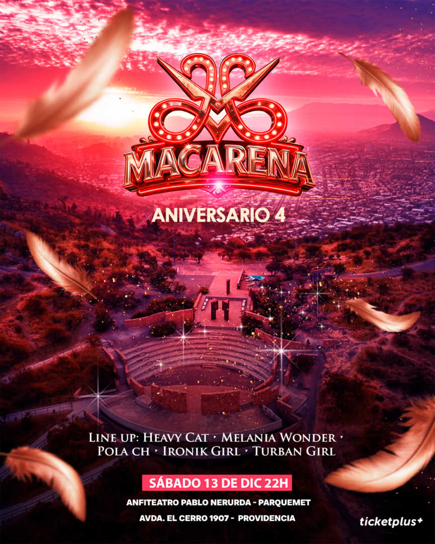 ANIVERSARIO 4 FIESTA MACARENA - ANFITEATRO PABLO NERUDA - 21:00 - 13 DE DIC