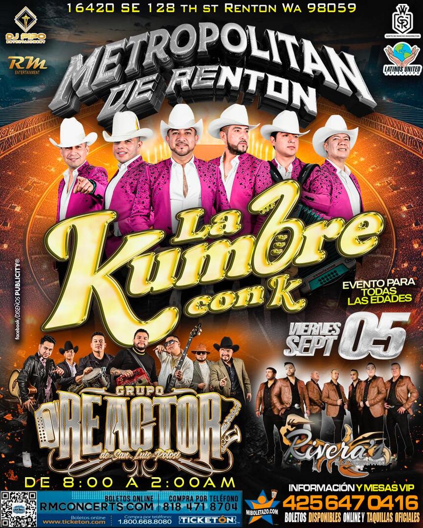 La Kumbre con K-Grupo Reactor-Rivera Musical de Durango-Metropolitan de Renton