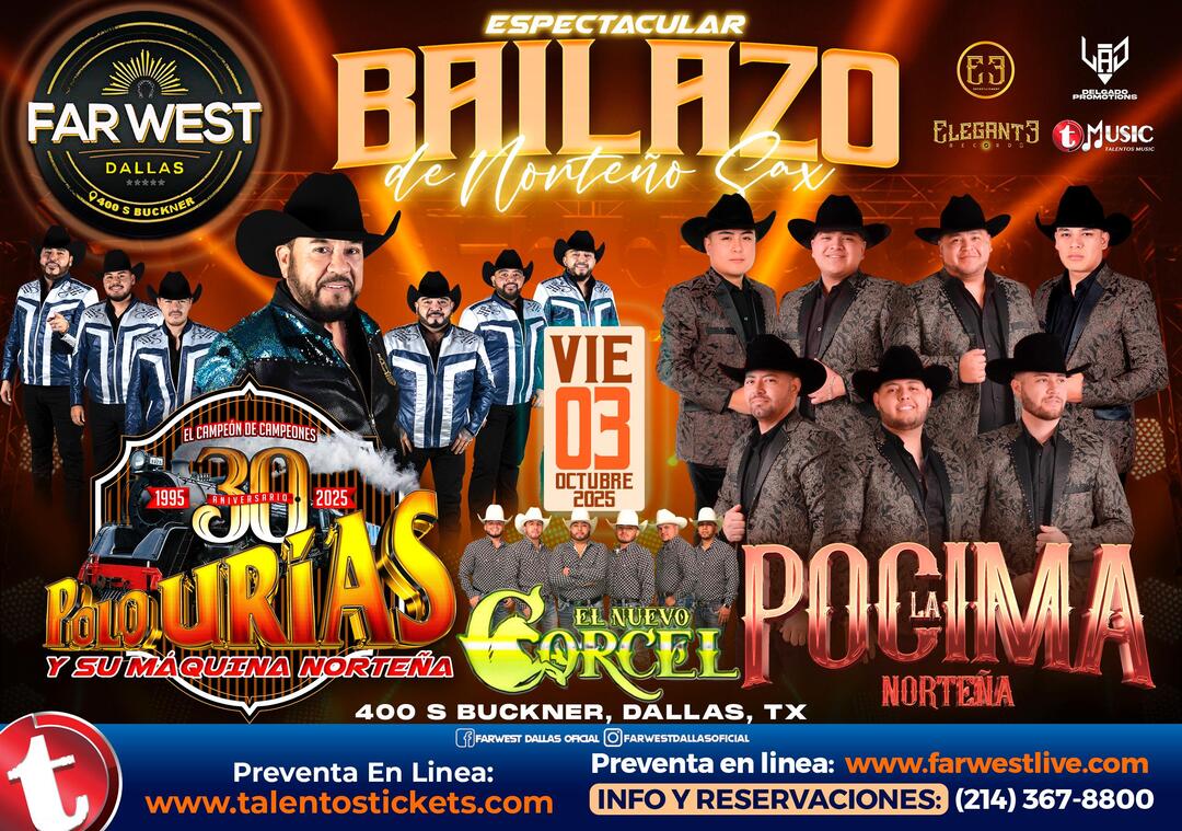 Polo Urias y La Maquina Norteña en Farwest de Dallas, Texas.