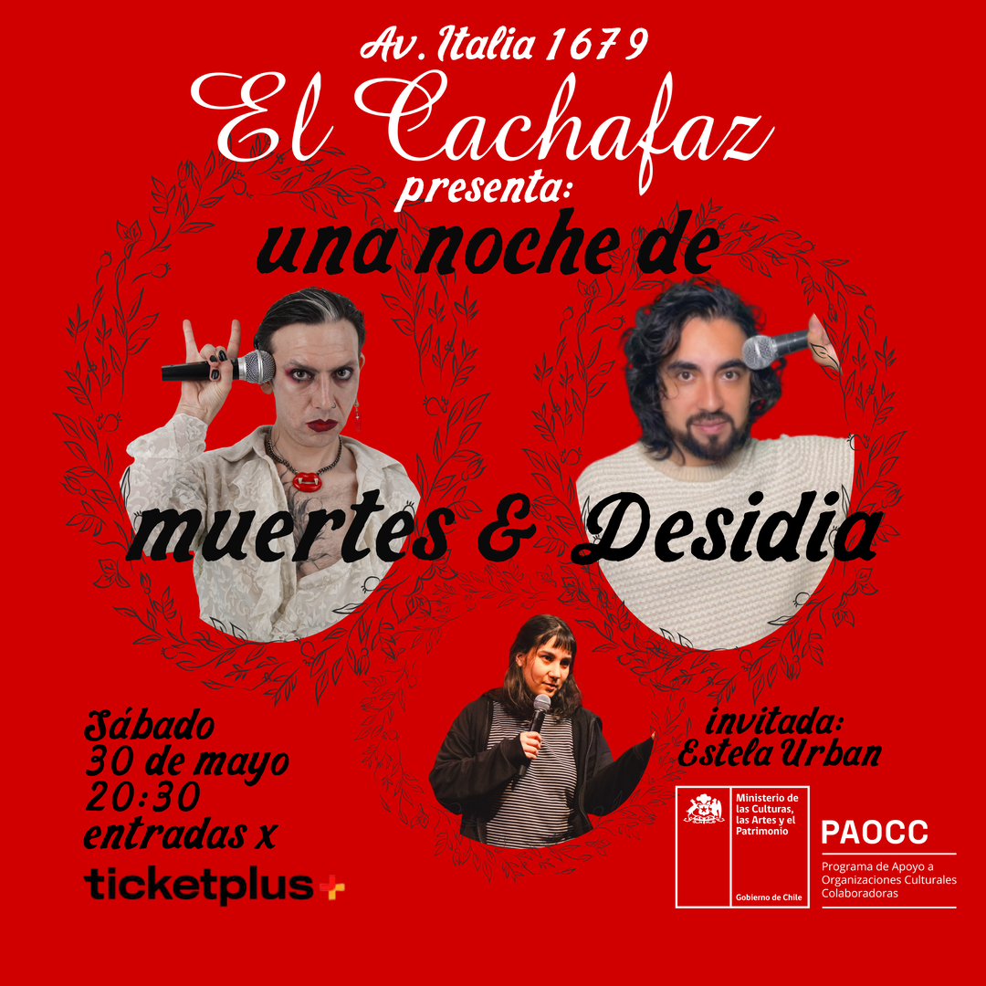 Show de Stand Up-Una noche de muertes y desidia-Sábado 30 de Mayo a las 20:30 hrs