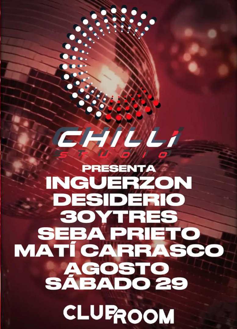 Clubroom Presenta Chili Music Sess@ Sábado 29 Agosto