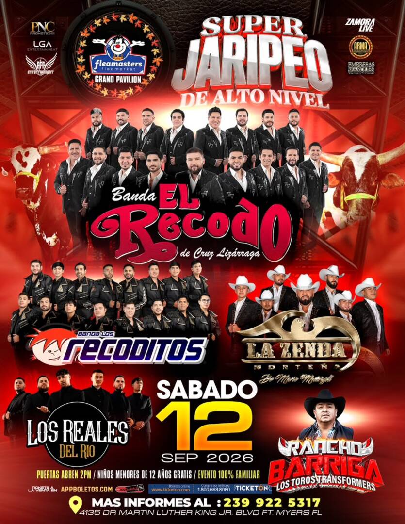 Banda El Recodo-Banda Los Recoditos-La Zenda Nortena-Los Reales del Rio-Los Toros Transformers del Rancho Barriga-Fleamasters Fleamarket