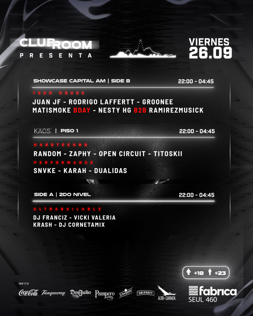 Clubroom Presenta @ Viernes 26 Septiembre