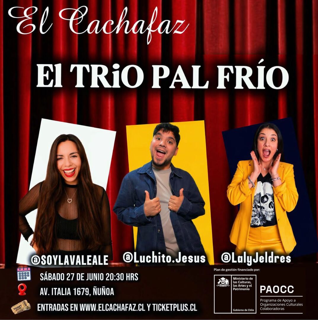 Show de stand up-El Trío pal frío-Sábado 27 Junio 20:30hrs
