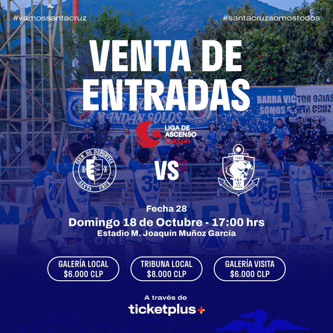 Deportes Santa Cruz vs Deportes Antofagasta / Liga de Ascenso Caixun 2026 / Fecha 28