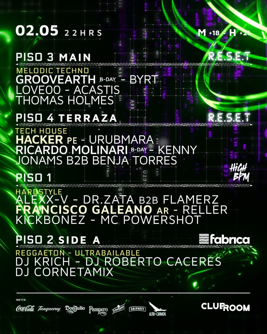 Clubroom Presenta @ Sábado 02 Mayo