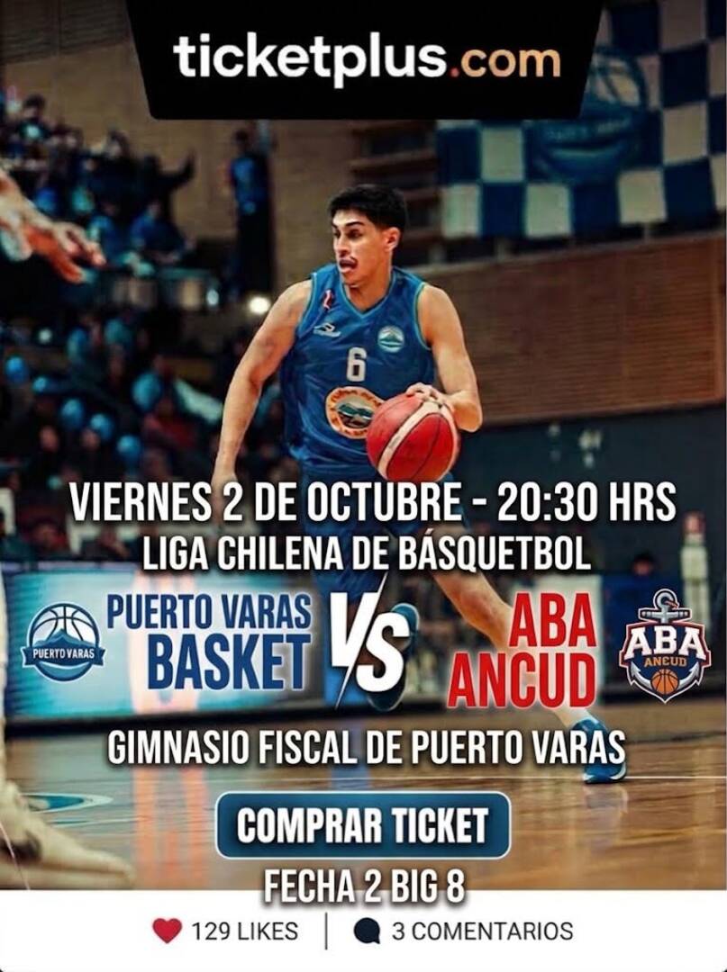 Puerto Varas Basket vs Ancud/ LNB / Liga Chery By Cecinas Llanquihue 2026 - Juego 2 play in