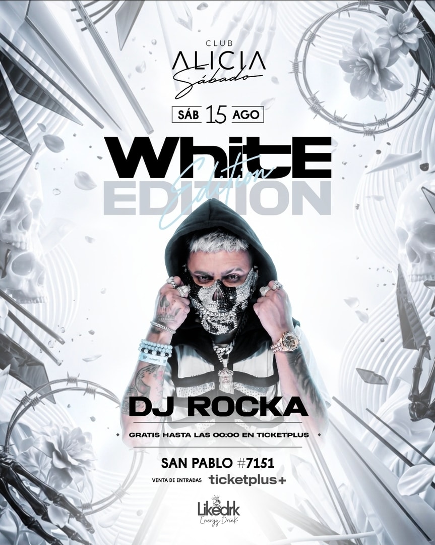 DJ ROCKA EN VIVO - CLUB ALICIA- SÁBADO 15 DE AGOSTO-23:00