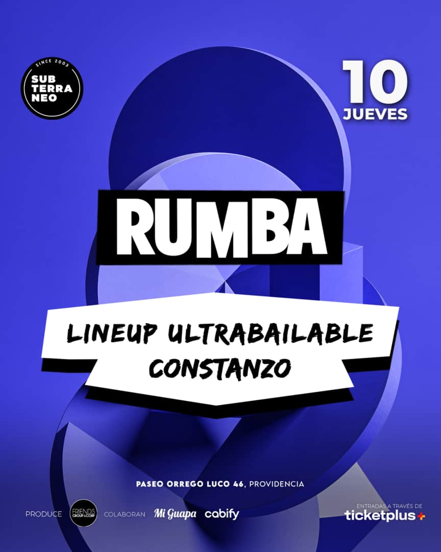 RUMBA Full Ultrabailable ★ JUEVES 10 SEPTIEMBRE ★ Club Subterráneo (+21M & +23H)