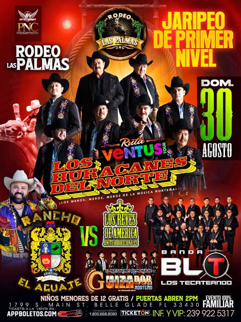 Los Huracanes del Norte-Banda BLT Los Tecateando-Toros de Rancho El Aguaje-Rodeo Las Palmas