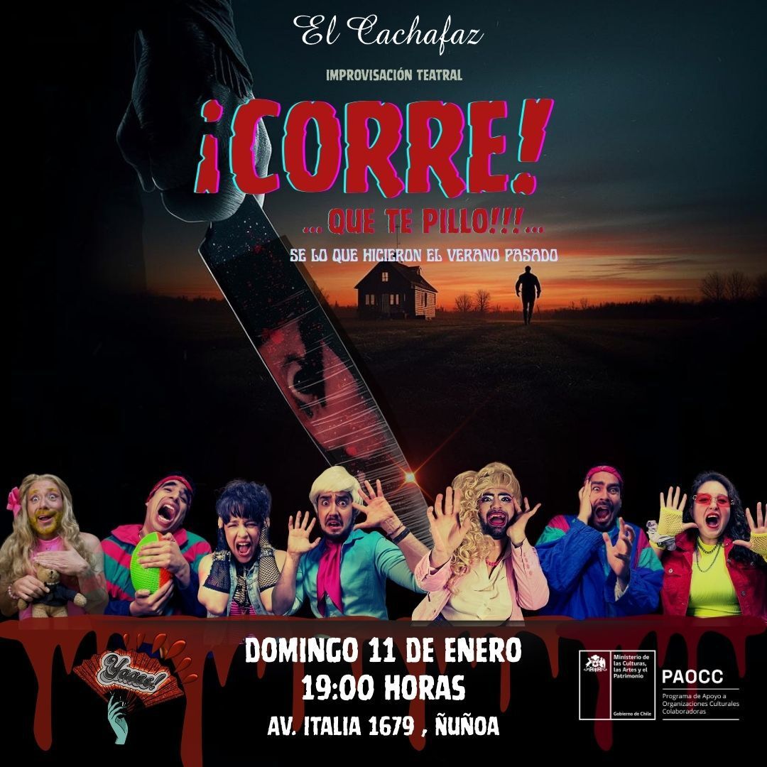 Ciclo de Teatro - ¡Corre! Que te pillo… -Domingo 11 Enero 19 hrs