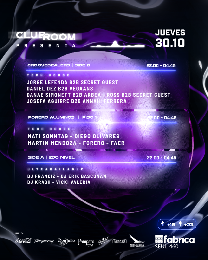Clubroom Presenta @ Jueves 30 Octubre