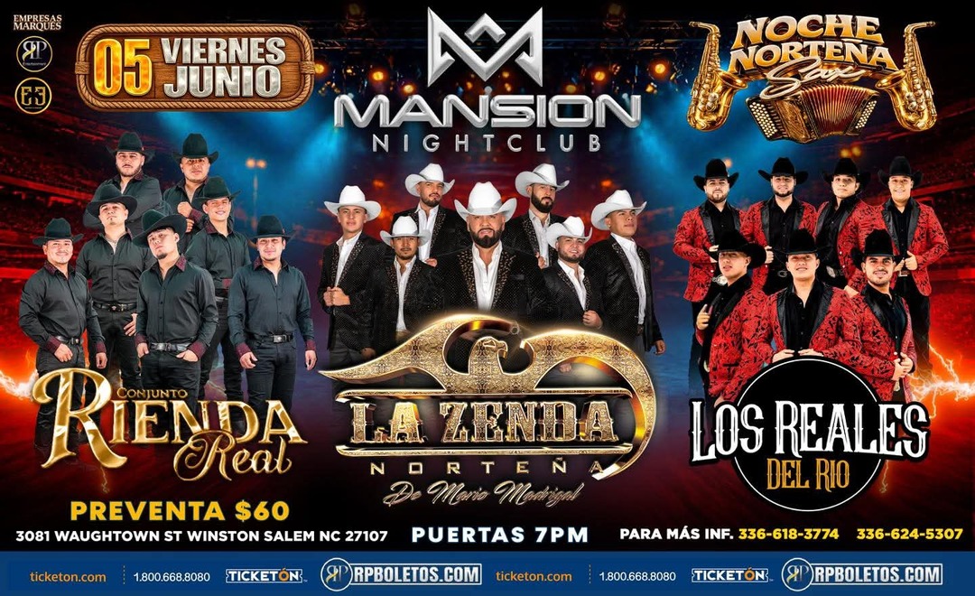 Rienda Real-Zenda-Los Reales-Mansion Night Club-Winston-Salem-NC