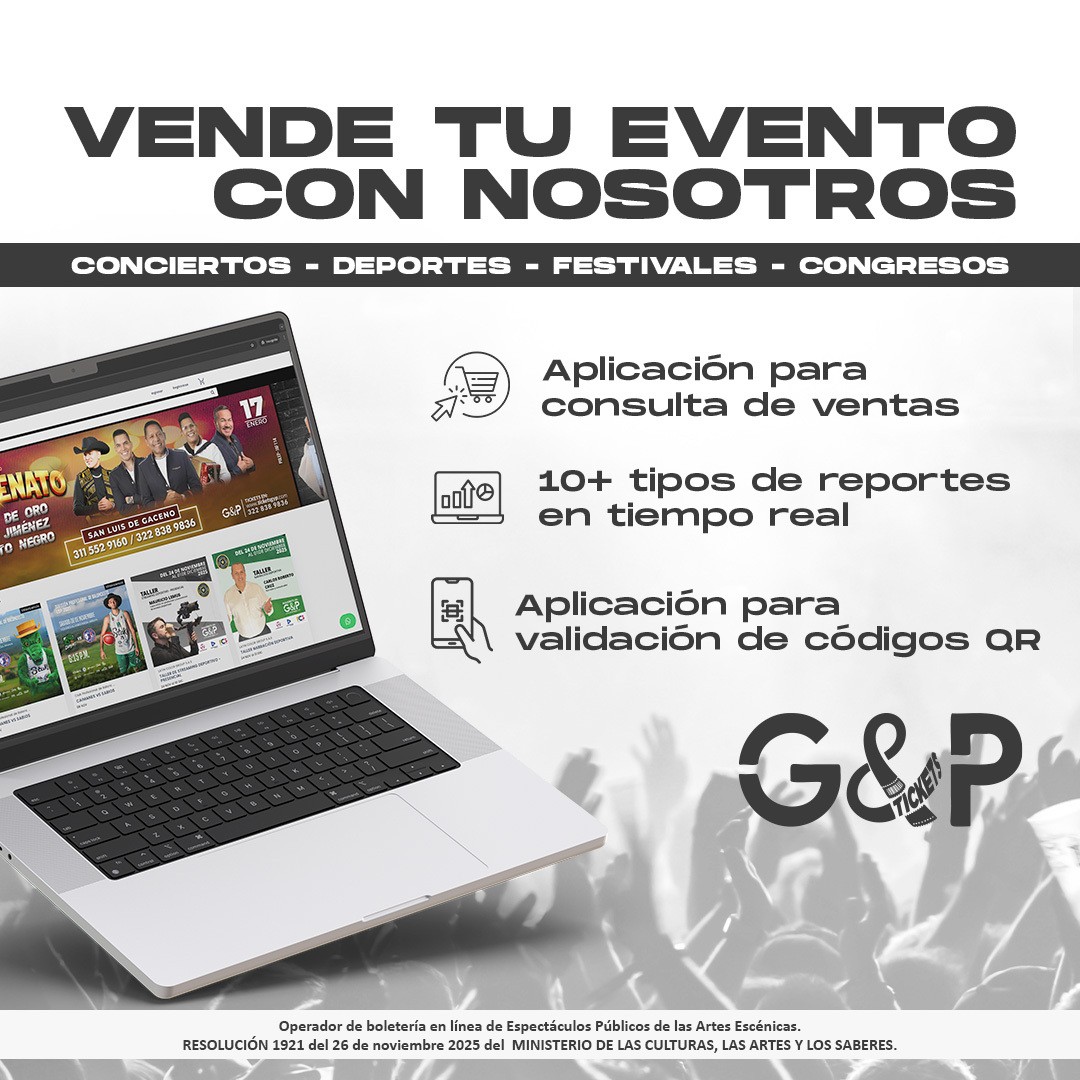 Vende tu evento con nosotros