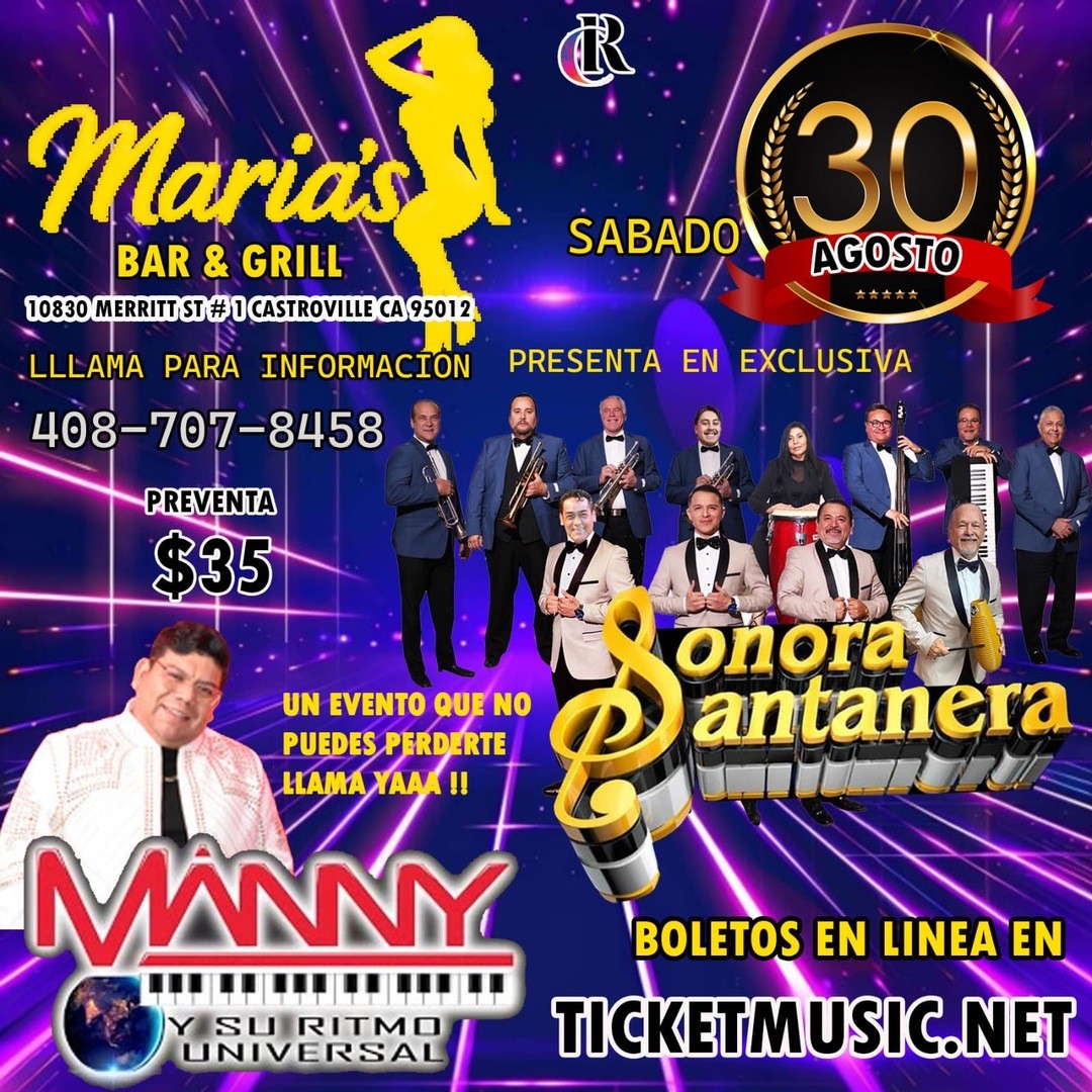 Sonora Santanera - Manny Y Su Ritmo Universal - Maria’s Bar & Grill