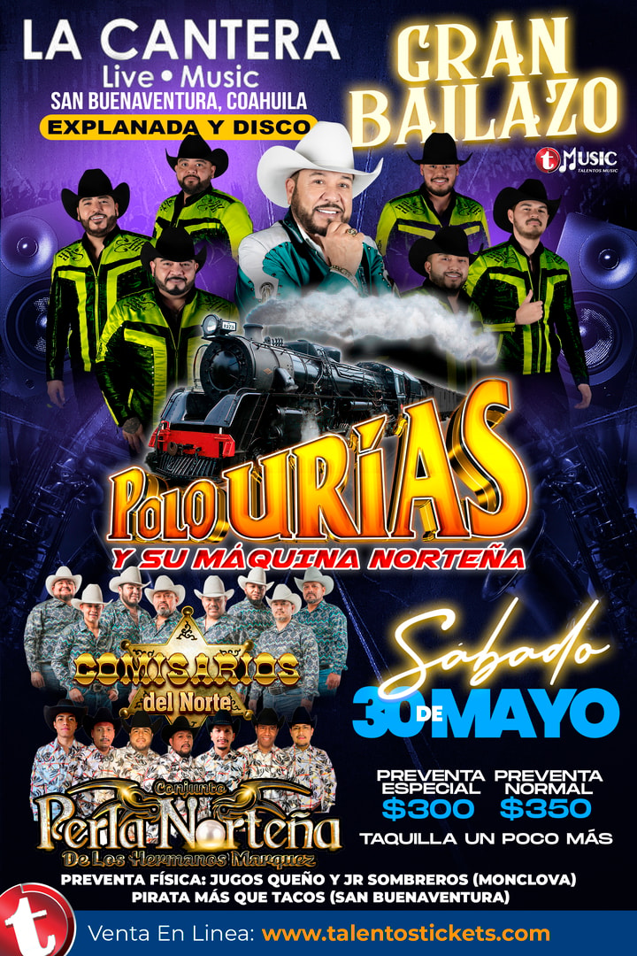 Polo Urias y La Maquina Norteña en La Cantera Live Music de Buenaventura, Coahuila.