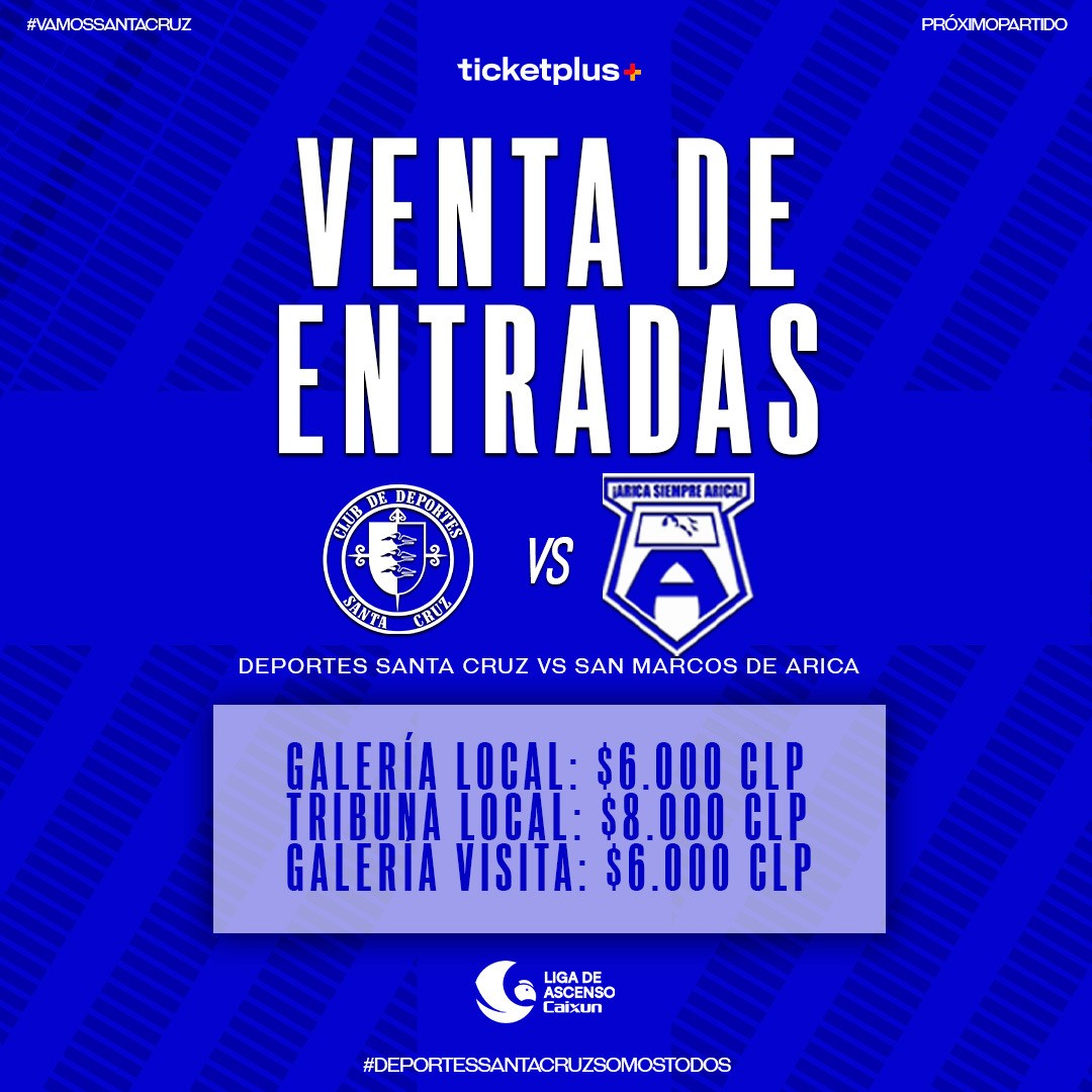 Deportes Santa Cruz vs San Marcos de Arica  / Liga de Ascenso Caixun 2025
