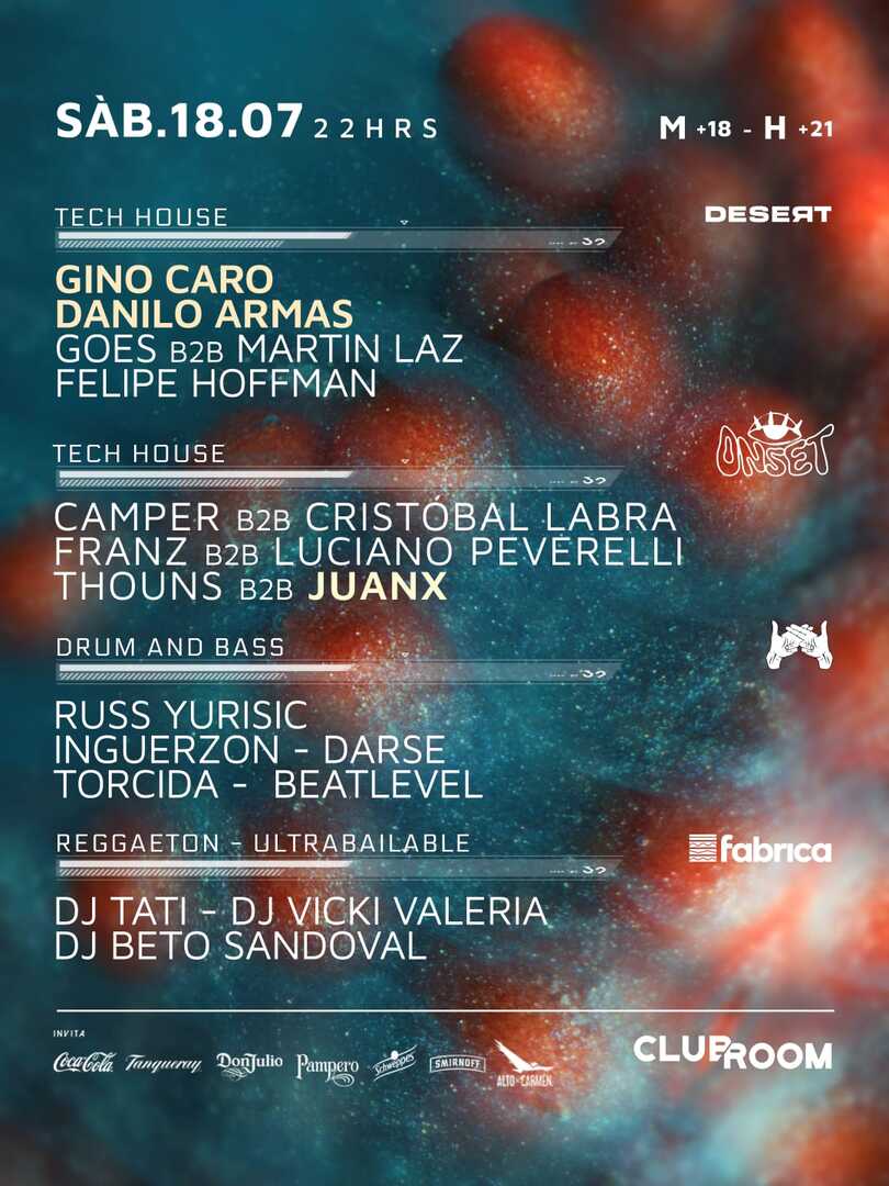 Clubroom Presenta @ Sábado 18 Julio