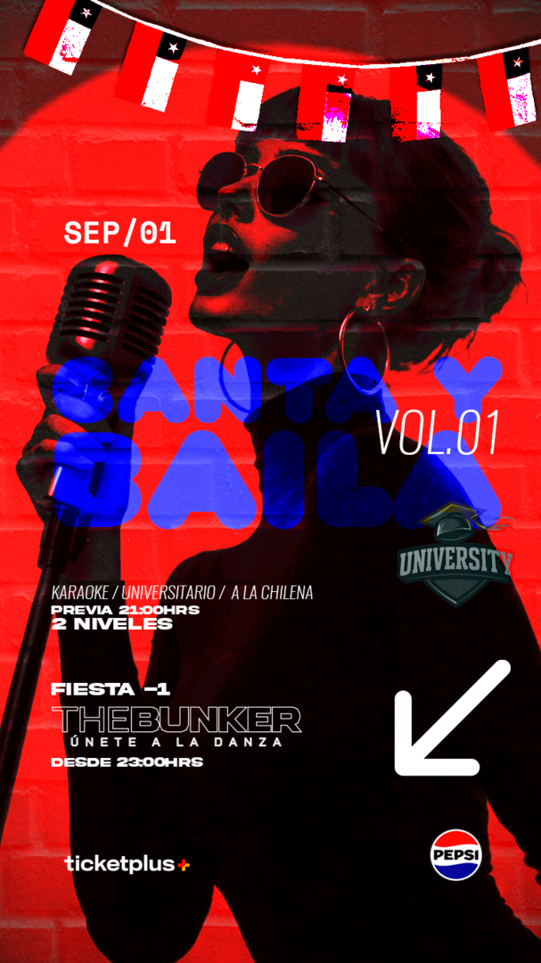 MARTES 01 SEPTIEMBRE 🇨🇱 University x The Bunker 🎓🥳