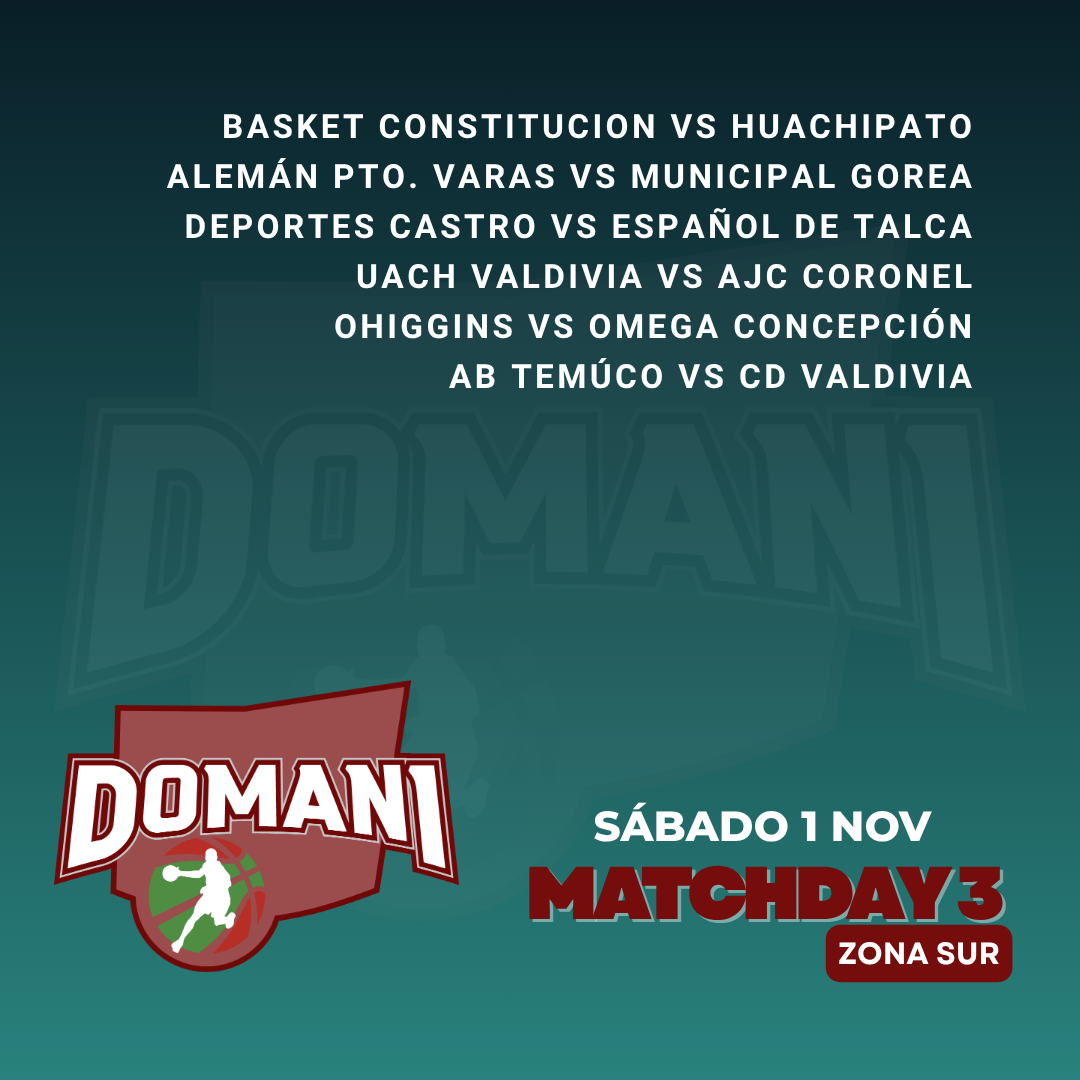 PRE-DOMANI 2025 - ZONA SUR SÁBADO 01 NOVIEMBRE
