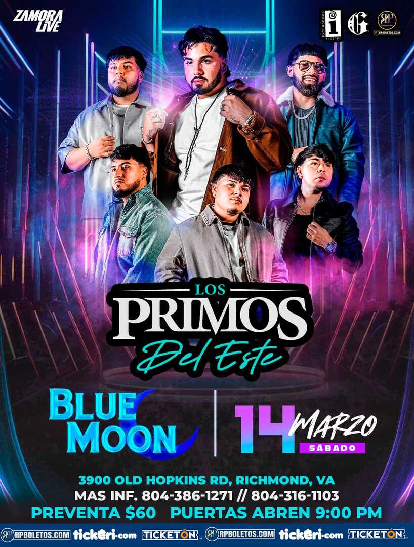 Los Primos Del Este-Blue Moon-Richmond VA