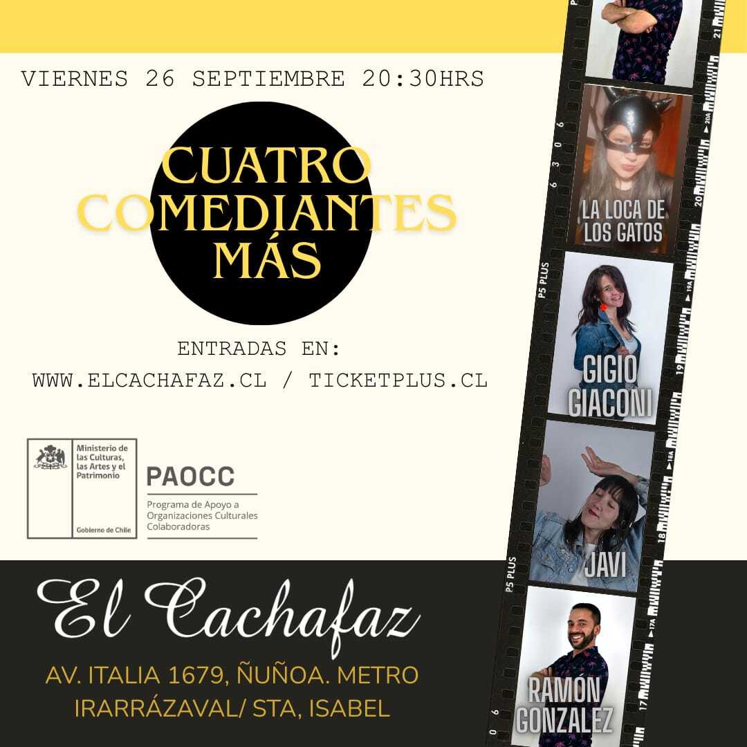 Show Stand Up Viernes 26 de Septiembre 20:30 hrs
