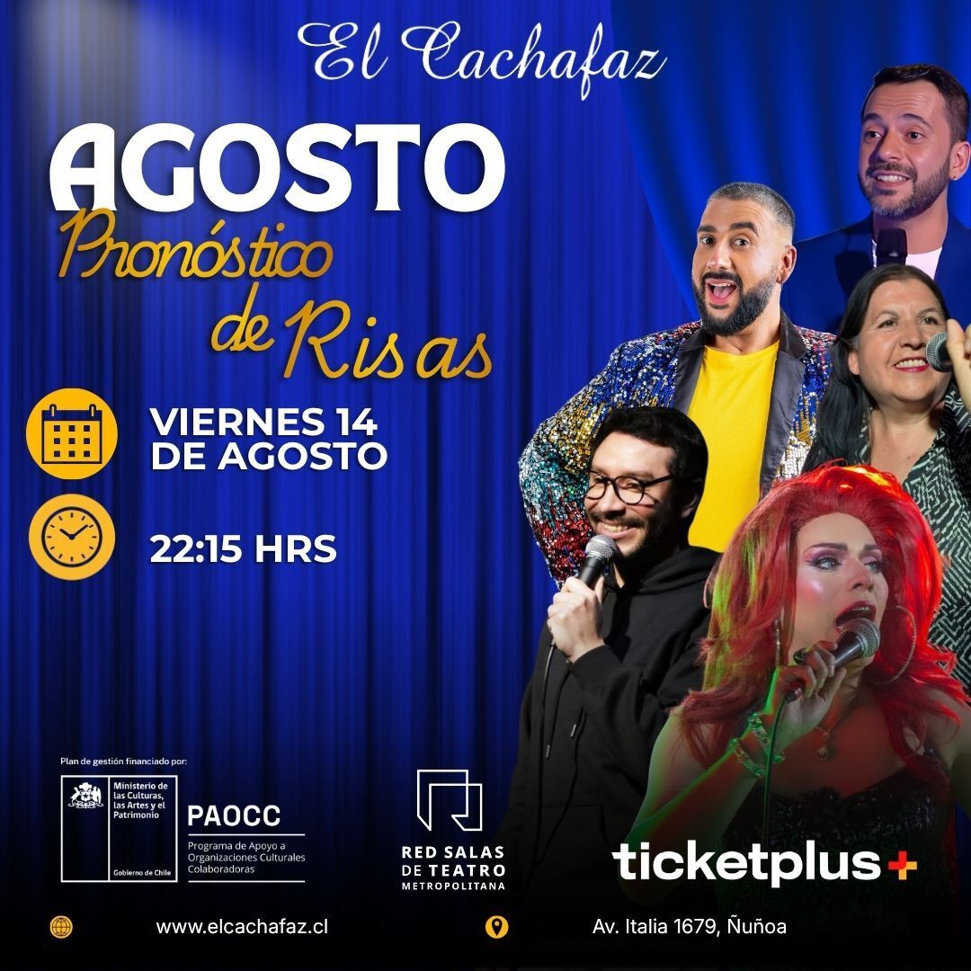 Stand up-Pronóstico de risas-Viernes 14 Agosto 22:15 hrs