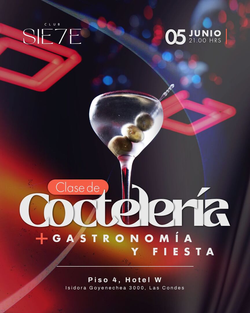 CLASES DE COCTELERÍA + FIESTA ★ VIERNES 05 JUNIO★ Club Siete 