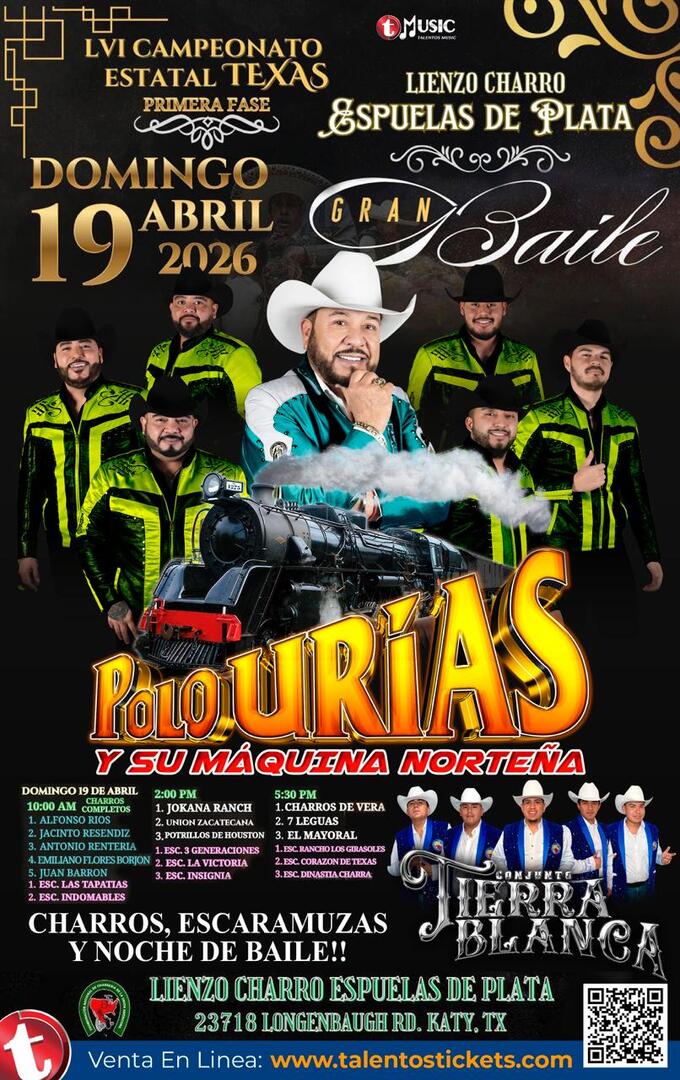 Polo Urias y La Maquina Norteña en Lienzo Charro Espuela de Plata de Katy, Texas