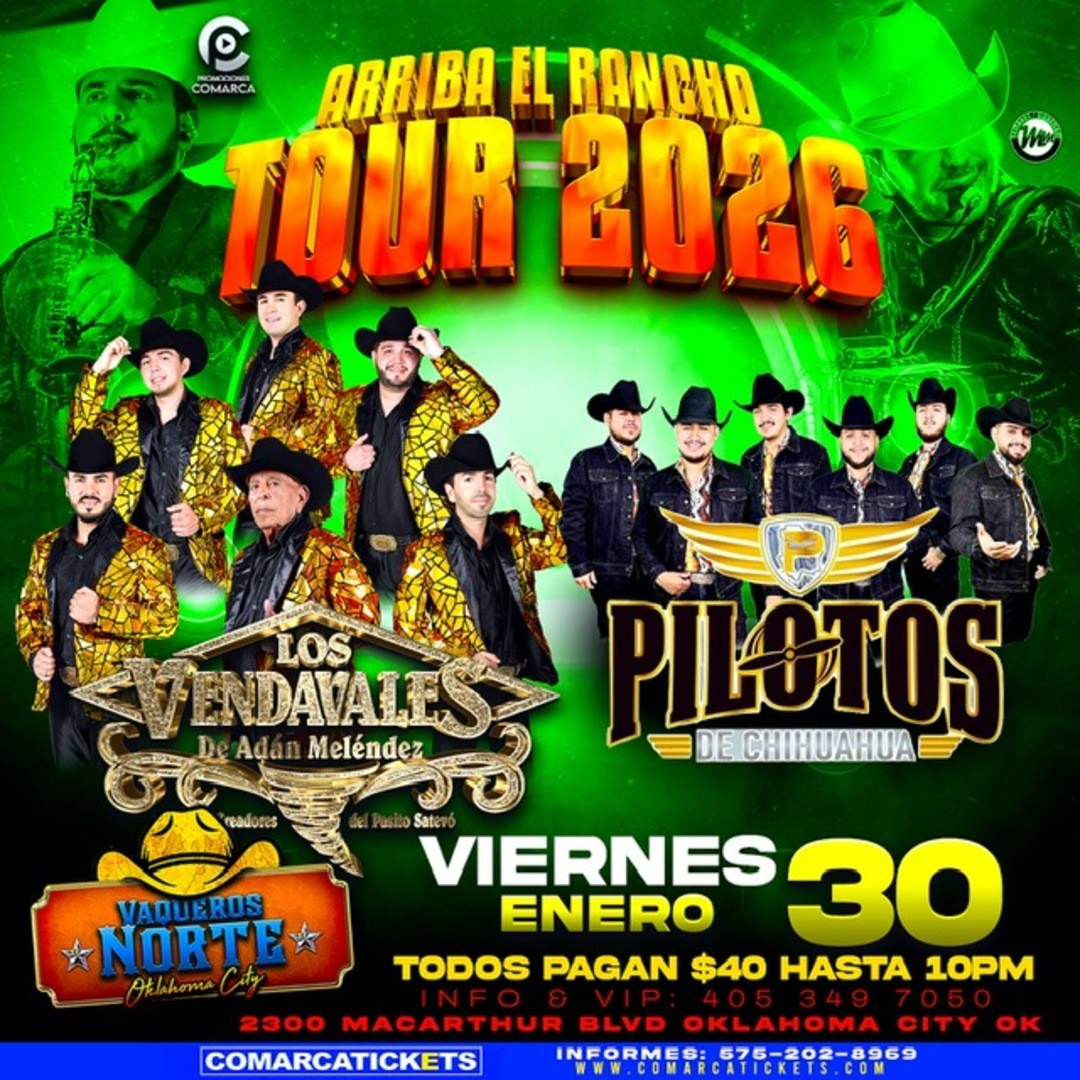 Los Vendavales de Adan Melendez-Pilotos de Chihuahua-Arriba El Rancho Tour 2026-Vaqueros Norte